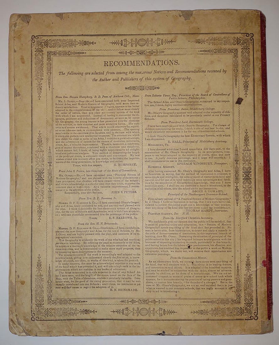 Olney's School Atlas containing the following maps ...[24]...(Cover title only, issued without - 6