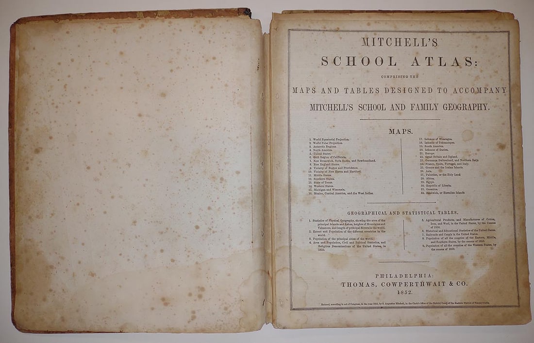 Mitchell's School Atlas. Fourth Revised Edition. (Cover title) Mitchell's School Atlas: comprising - 2