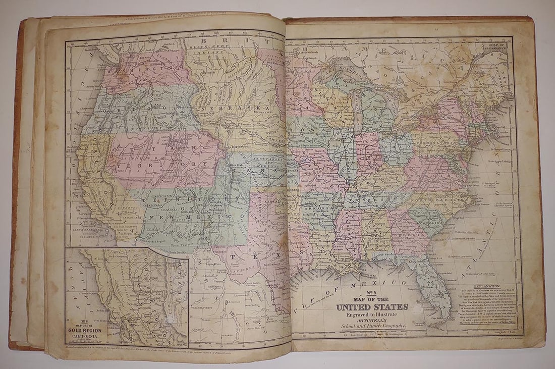 Mitchell's School Atlas comprising the maps and tables designed to accompany Mitchell's school and - 3