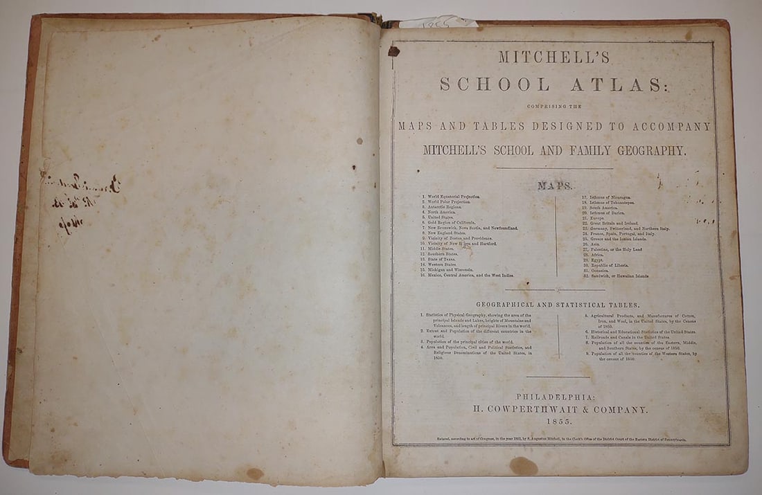 Mitchell's School Atlas comprising the maps and tables designed to accompany Mitchell's school and - 2