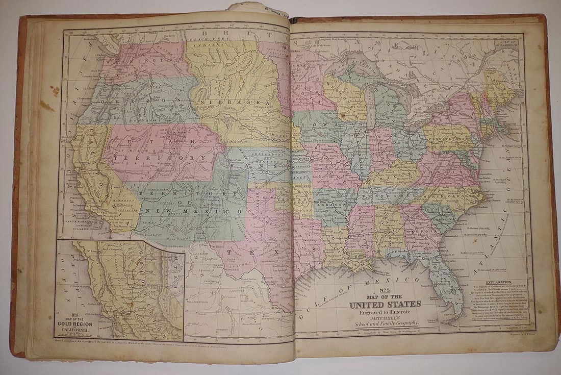 Mitchell's School Atlas comprising the maps and tables designed to accompany Mitchell's school and - 3