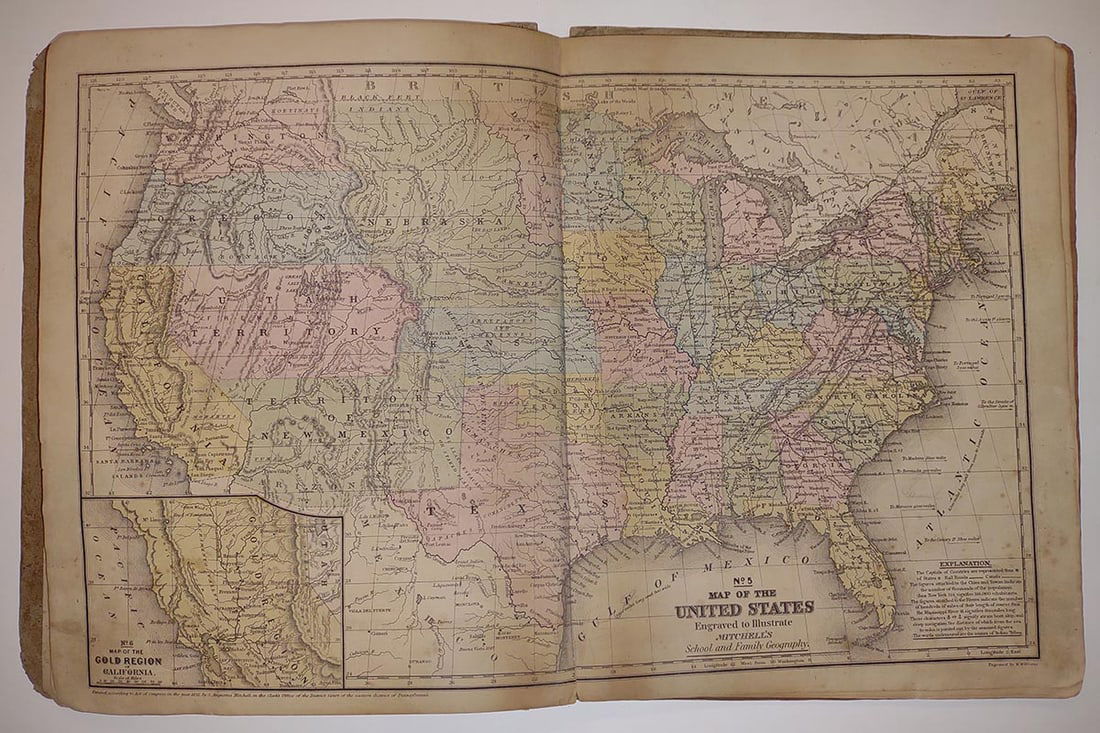 Mitchell's School Atlas comprising the maps and tables designed to accompany Mitchell's school and - 3