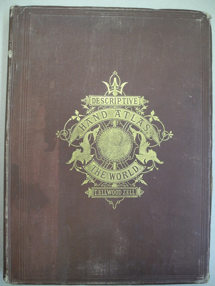 Descriptive Hand Atlas of the World By John Bartholomew, F.R.G.S. With sample of fine double-page: Title: Descriptive Hand Atlas of the World By John Bartholomew, F.R.G.S. With sample of fine double-page maps 'Engraved & Printed in Colours' prepared in Scotland but possibly printed in Philadelphia
