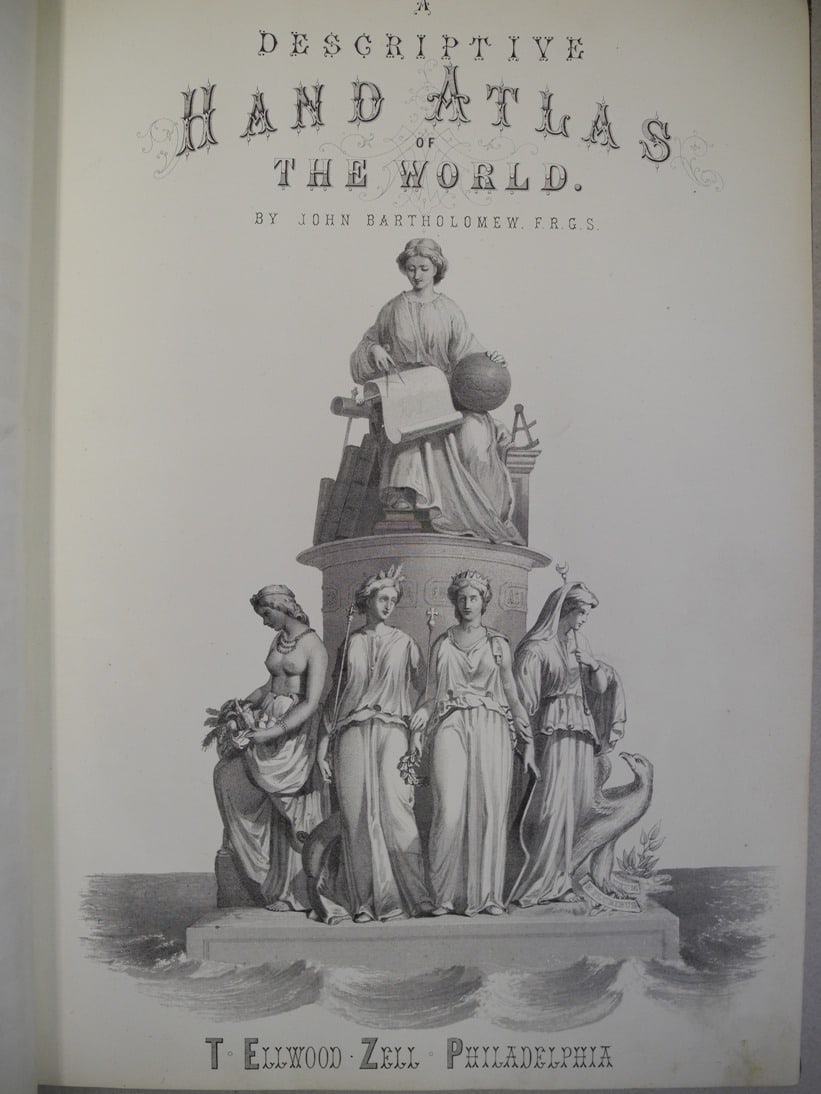 Descriptive Hand Atlas of the World By John Bartholomew, F.R.G.S. With sample of fine double-page - 5