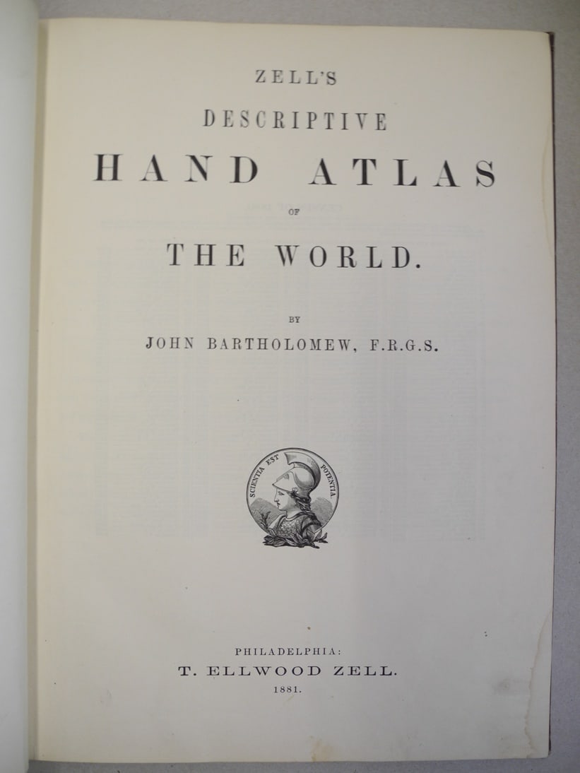 Descriptive Hand Atlas of the World By John Bartholomew, F.R.G.S. With sample of fine double-page - 6