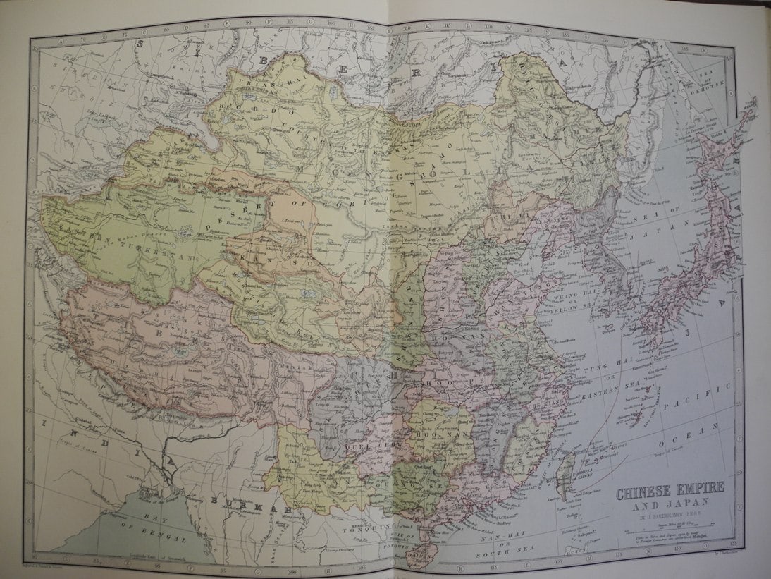 Descriptive Hand Atlas of the World By John Bartholomew, F.R.G.S. With sample of fine double-page - 9