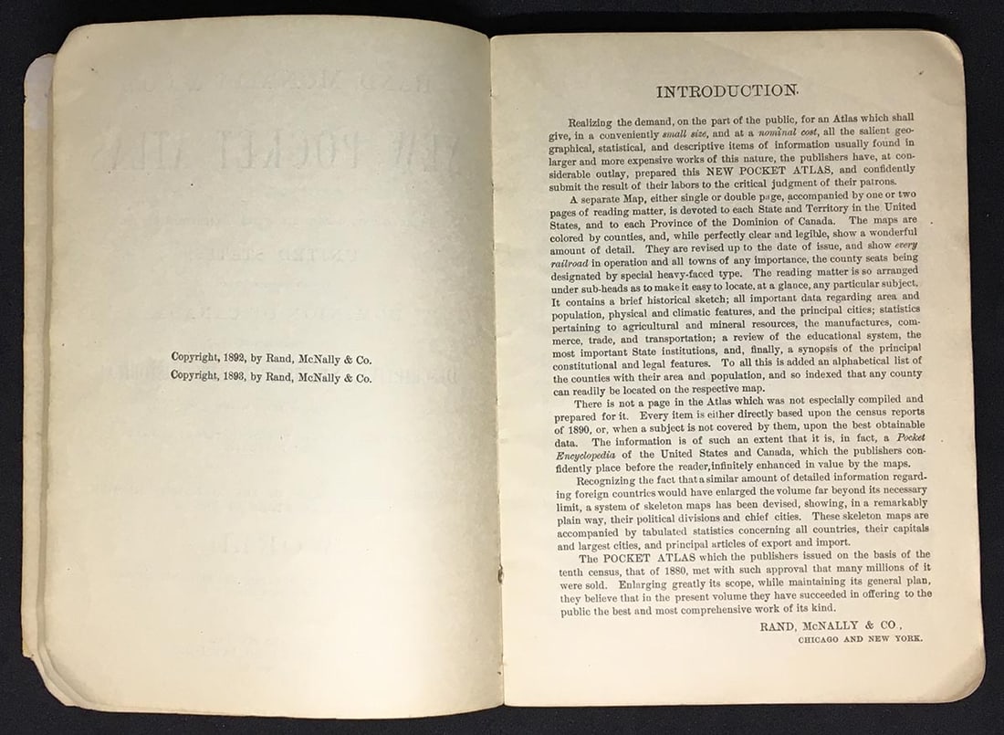 Rand, McNally & Co.'s New Pocket Atlas containing colored county maps of all states and territories - 3