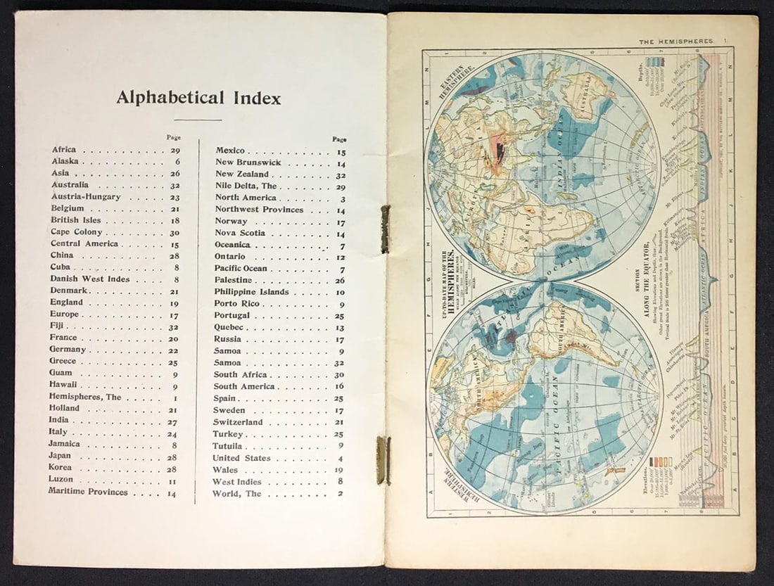 Up-to-Date Handy Atlas of The World. Prepared from the latest surveys and absolutely correct. - 2