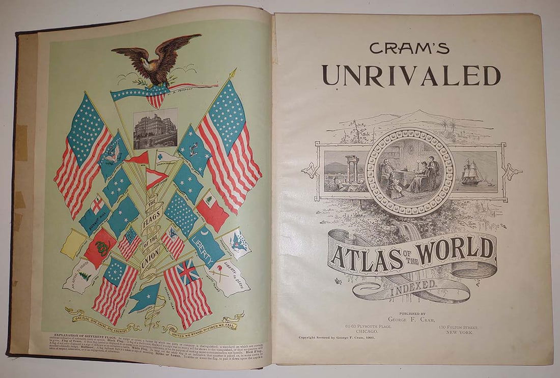 Cram's Unrivaled Atlas of the World. Indexed - 2