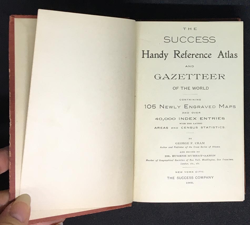 Success Handy Reference Atlas and Gazetteer of The World Containing 105 newly engraved maps and over - 2
