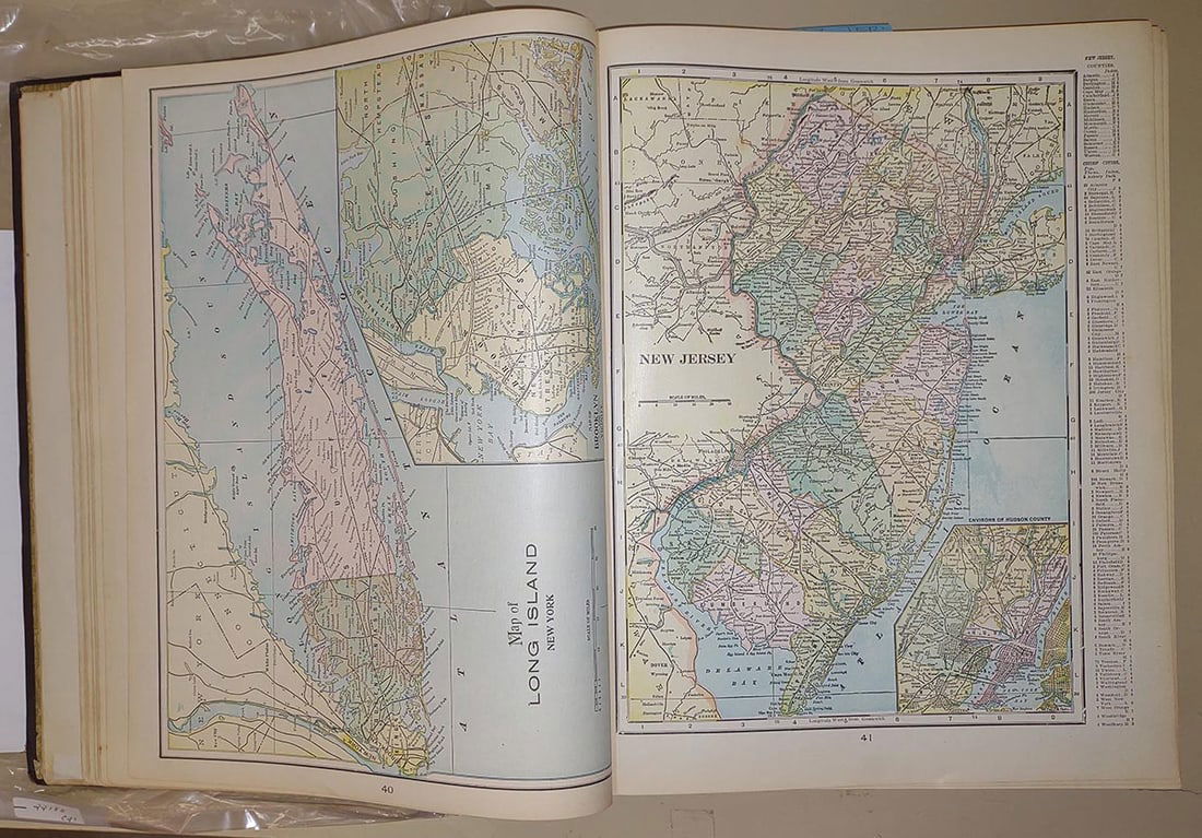 Cram's Ideal Reference Atlas of the World with the complete 1900 Census by counties and towns 1902. - 3