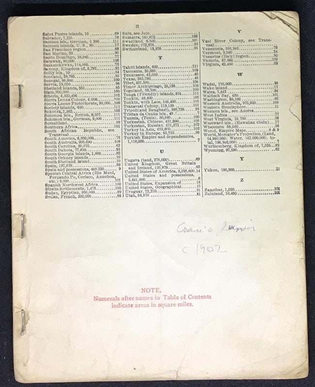 Cram's Junior Atlas of the World: Title: Cram's Junior Atlas of the World Publication Date: c1902 Primary Author: CRAM, GEORGE F Publisher: GEORGE F. CRAM Where Published: CHICAGO Description: small 4to. incomplete. col. maps,