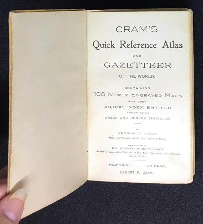 Cram's Quick Reference Atlas and Gazetteer of the World. Containing 105 newly engraved maps - 2