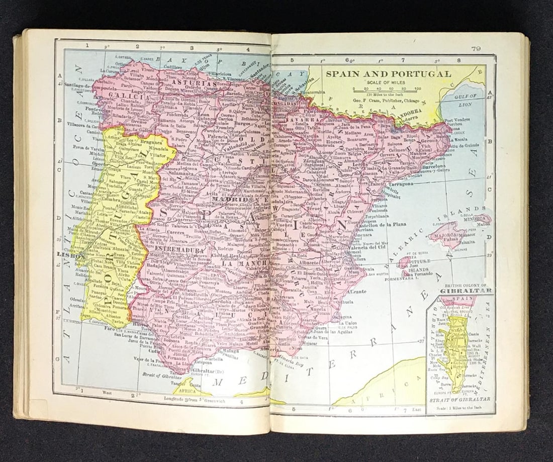 Cram's Quick Reference Atlas and Gazetteer of the World. Containing 105 newly engraved maps - 3