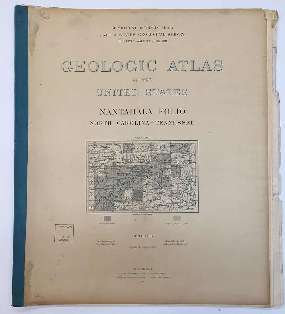 Geologic Atlas of the United States Nantahala Folio North Carolina-Tennessee: Title: Geologic Atlas of the United States Nantahala Folio North Carolina-Tennessee Publication Date: 1907 Primary Author: Arthur Keith Publisher: UNITED STATES GEOLOGICAL SURVEY Where Published: Wash
