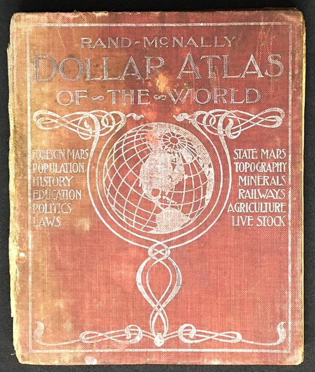 Rand-Mcnally Dollar Atlas of the World Historical-Political-Commercial containing colored maps of: Title: Rand-Mcnally Dollar Atlas of the World Historical-Political-Commercial containing colored maps of all the states and territories in the United States, the provinces of the Dominion of Canada,