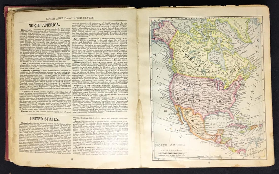 Rand-Mcnally Dollar Atlas of the World Historical-Political-Commercial containing colored maps of - 2