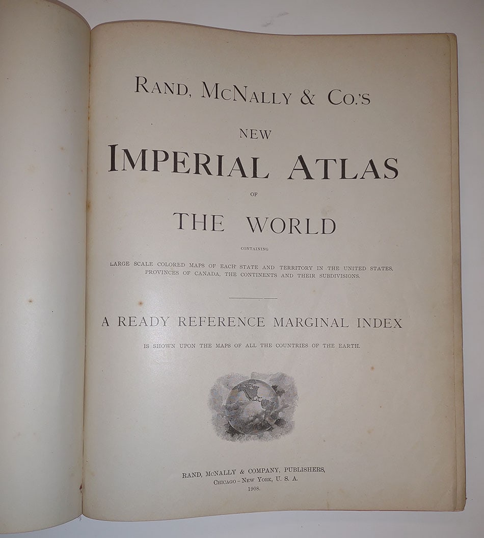 Rand, McNally & Co.'s New Imperial Atlas of the World containing large scale colored maps of each - 2
