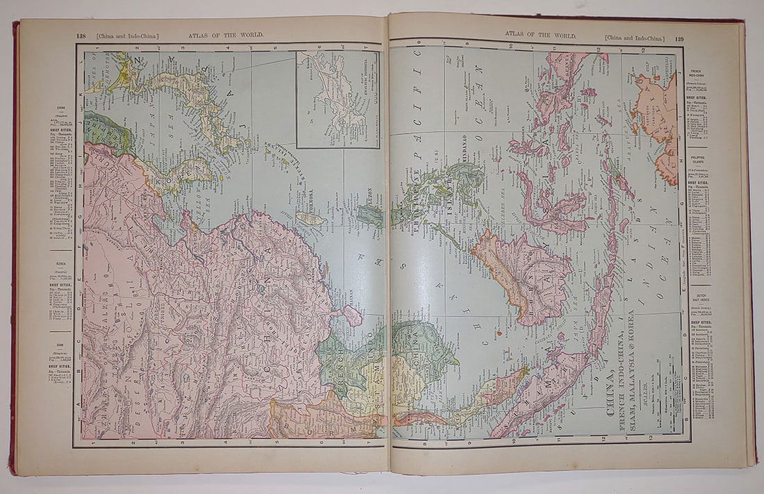 Rand, McNally & Co.'s New Imperial Atlas of the World containing large scale colored maps of each - 5