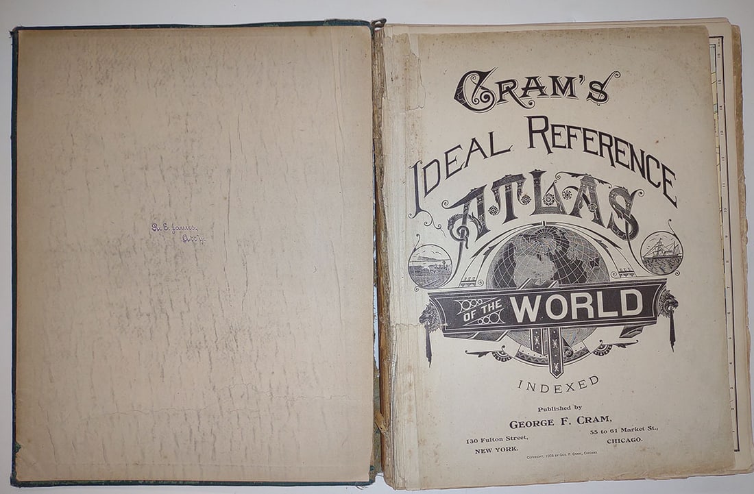 Cram's Ideal Reference Atlas of the World. Indexed - 2