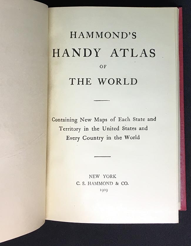 Hammond's Handy Atlas of the World Containing new maps of each state and territory in the United - 2