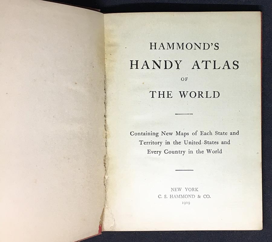 Hammond's Handy Atlas of the World Containing new maps of each state and territory in the United - 2