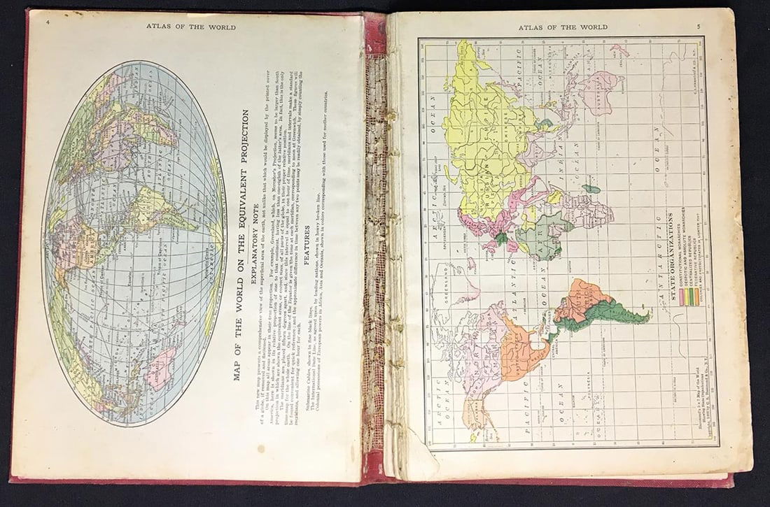 Wisconsin Agriculturist Handy Atlas of the World (Cover Title) Containing new maps of each state - 2