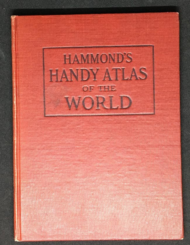 Hammond's Handy Atlas of the World. Containing new maps of each state and territory of the United