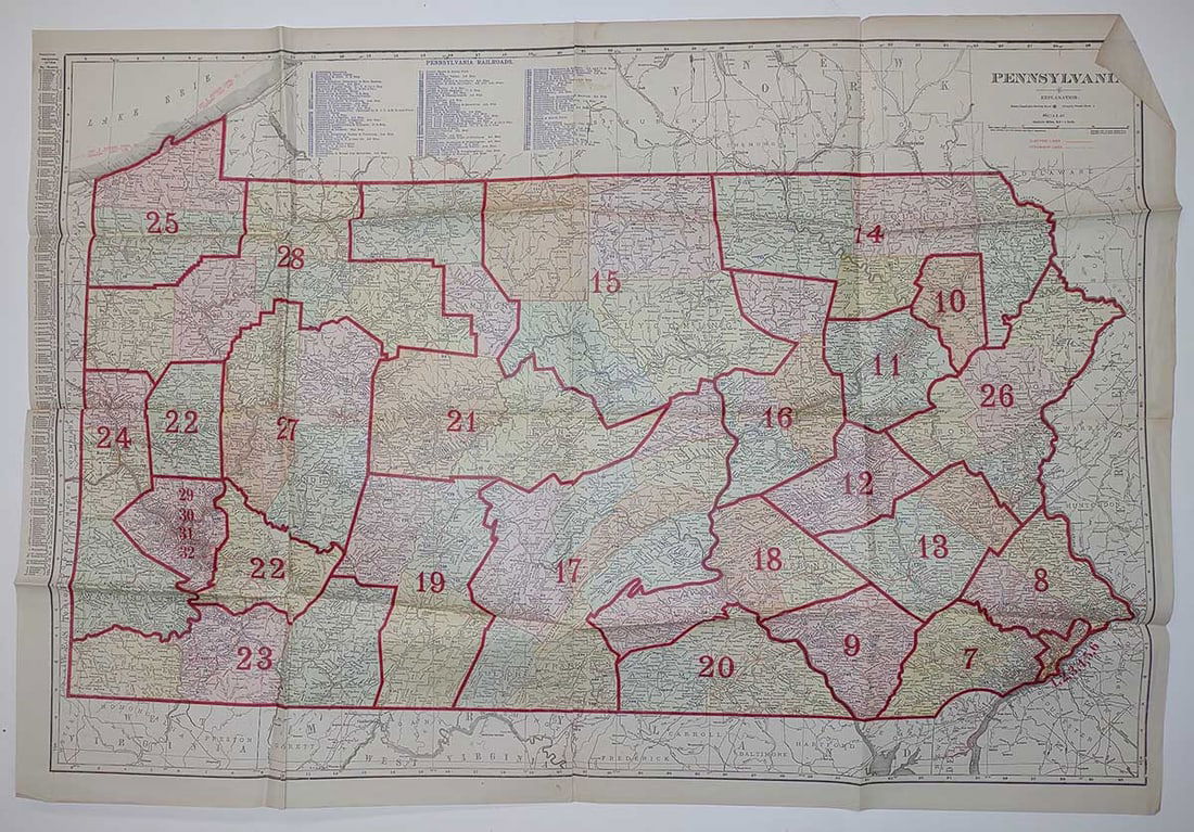 Rand, McNally & Co.'s New Ideal State and Country Survey And Atlas of Pennsylvania Special - 2