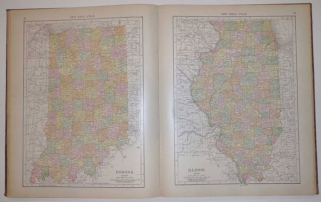 Rand, McNally & Co.'s New Ideal State and Country Survey And Atlas of Pennsylvania Special - 4