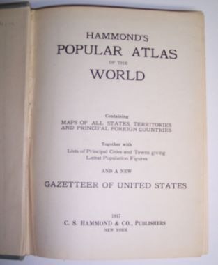 Hammond's Popular Atlas of the World Containing maps of all states, territories and principal - 3