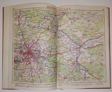 Der Grosse Conti Atlas Fuer Kraftfahrer Besatzungszonen Deutschlands 1:50000 mit den Autobahnen. - 4