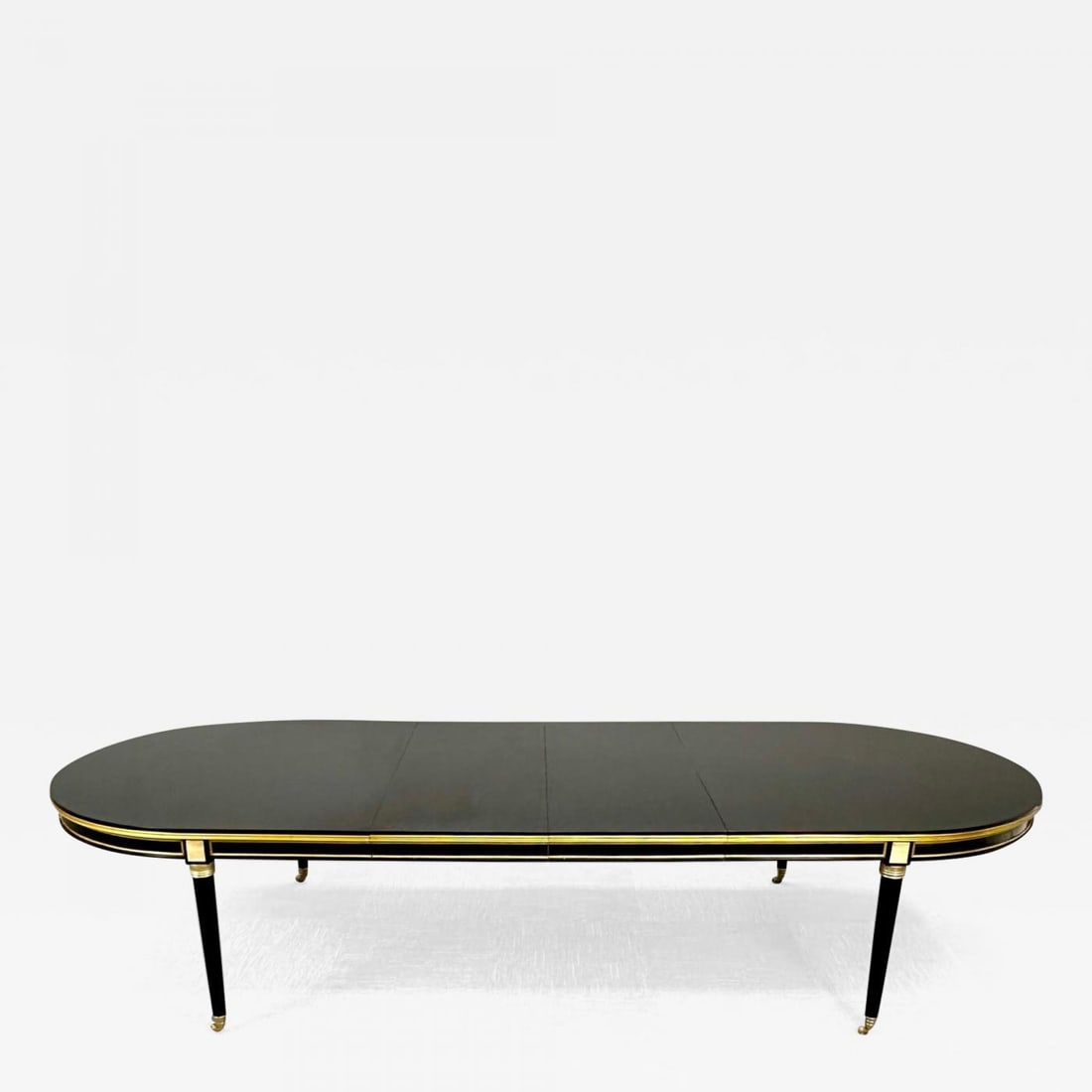 Monumental Louis XVI Hollywood Regency Dining Table, 15 Feet, Bronze Mounted: Title: Monumental Louis XVI Hollywood Regency Dining Table, 15 Feet, Bronze Mounted Description: Monumental Louis XVI Hollywood Regency Dining Table, 15 Feet, Bronze Mounted, Maison Jansen Inspired. S