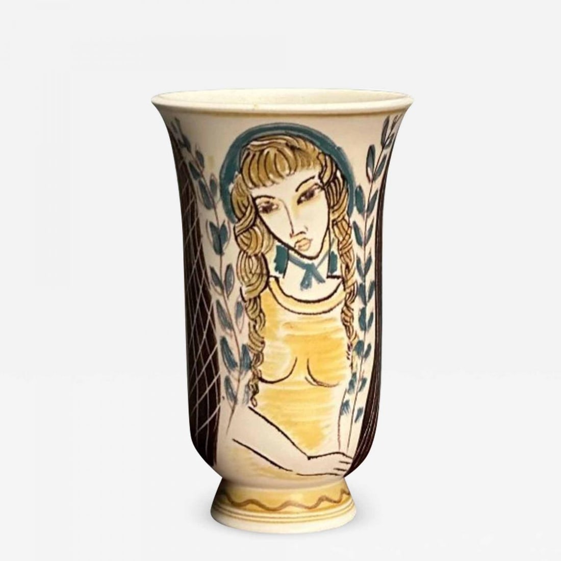 Carl-Harry Stålhane, Swedish Mid-Century Modern, Stoneware Vase, Sweden, 1943: Title: Carl-Harry Stålhane, Swedish Mid-Century Modern, Stoneware Vase, Sweden, 1943 Description: Carl-Harry Stålhane, Swedish Mid-Century Modern, Stoneware Vase, Sweden, 1943 Swedish cerami