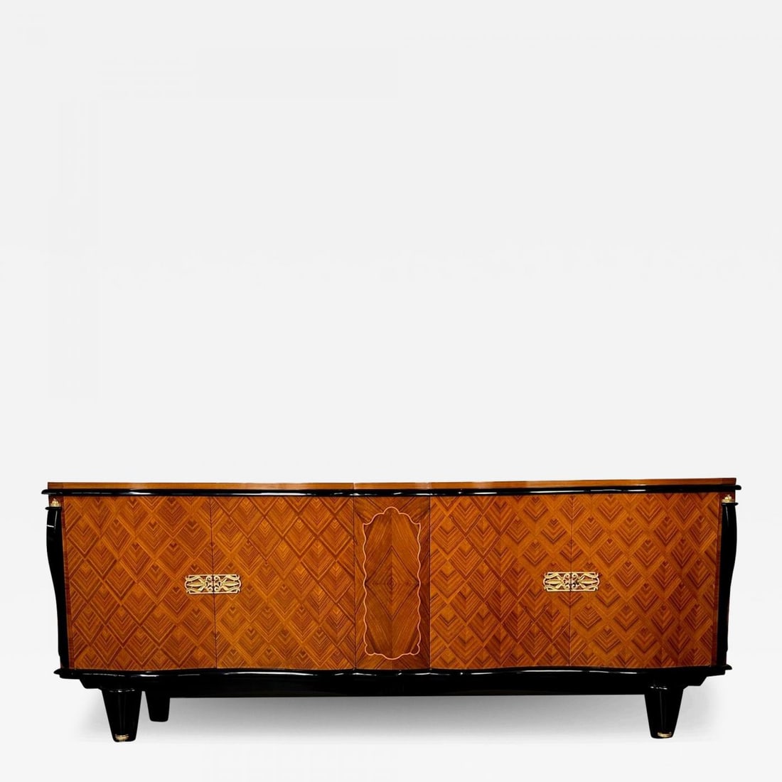 Large French Art Deco Marquetry Sideboard, Buffet, Rosewood, Walnut, Marquetry: Title: Large French Art Deco Marquetry Sideboard, Buffet, Rosewood, Walnut, Marquetry Description: French Art Deco Marquetry Sideboard, Buffet, Rosewood, Walnut, Marquetry, Palatial A stunning monumen