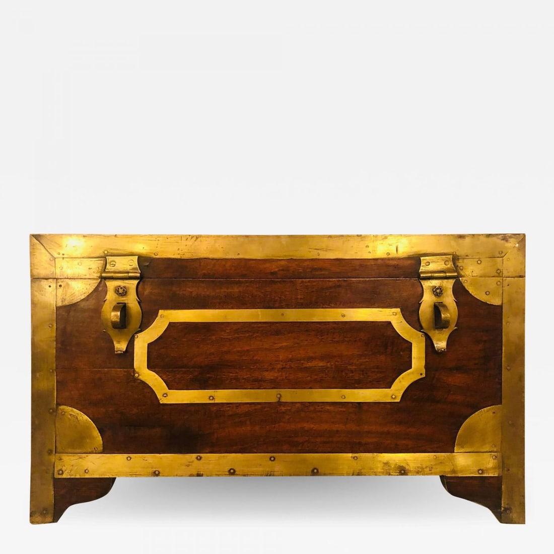 19th Century Campaign Vanity Dressing or Jewelry Box with Boule Inlay: Title: 19th Century Campaign Vanity Dressing or Jewelry Box with Boule Inlay Description: 19th century Campaign vanity dressing box with boule inlay. Lia. More Information: Period: 19th Century Condit