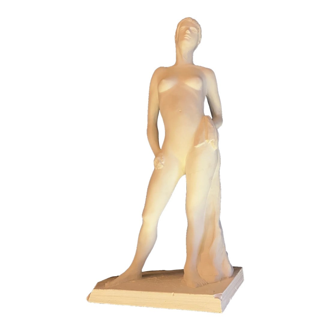 Standing Female Nude With Drape Plaster Maquette (1 of 12)
