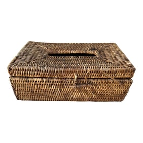 Woven Rattan Tissue Box
