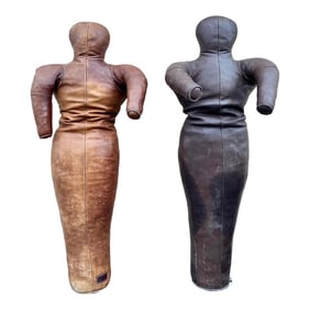 Surrealist Leather Throwing Dummies, Set of 2 (France)