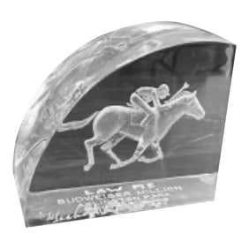 1982 Micheal F Cox Race Horse Carving Arlington Park