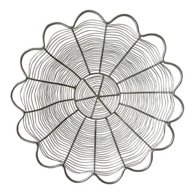 Late 20th Century Large Industrial Style Grey Wire Centerpiece Basket