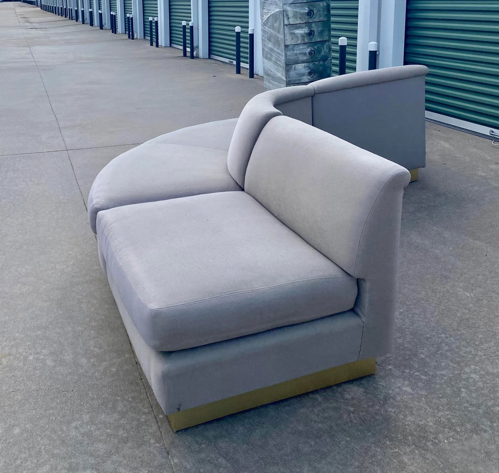 Sectional Sofa With Brass Plinth Base - 11