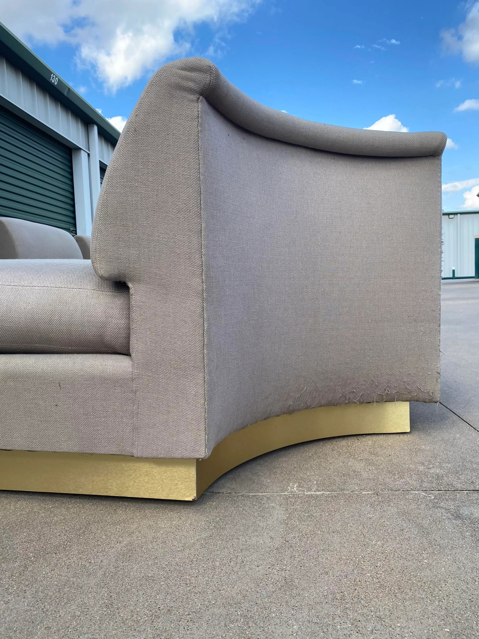 Sectional Sofa With Brass Plinth Base - 18