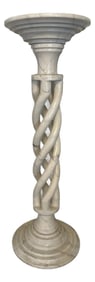 Mid 20th Century Marble Pedestal With Twisted Column Design