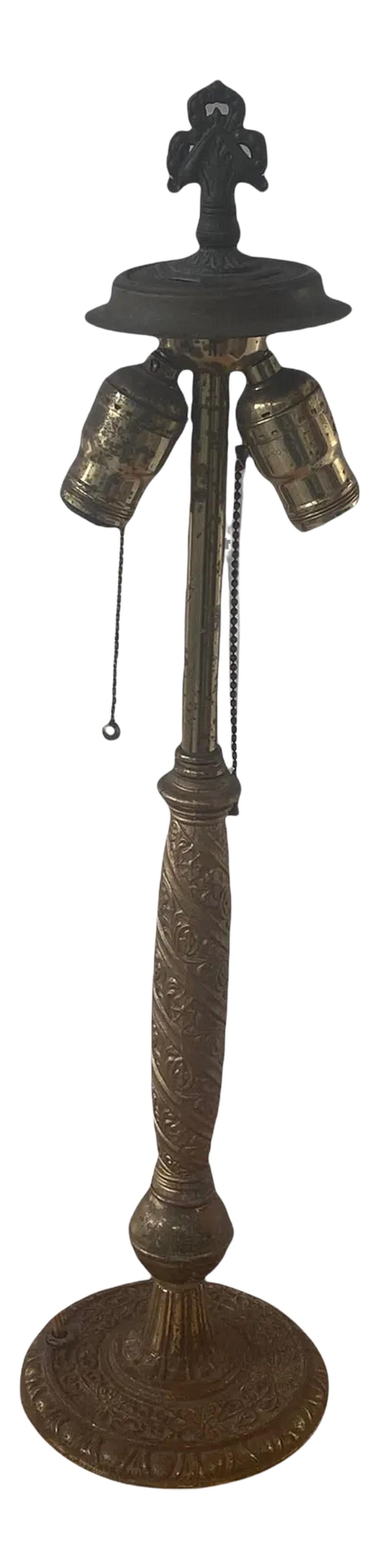 1920"s L. D. Bloch Brass and Bronze Plated Table Lamp