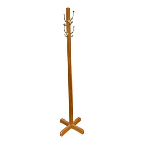 Vintage Mission Style Wood Coat Rack Stand
