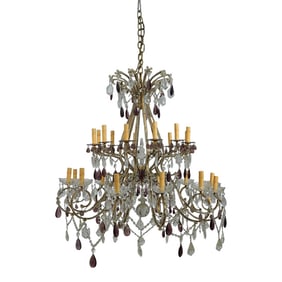 Outstanding Vintage Crystal Decorator Chandelier
