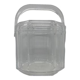 Mid Century Modern Lucite Octagon Shape Ice Bucket