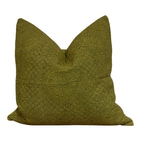 Seaweed Green Hand-Stitched Pillow Cover