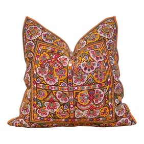Chavi Rajasthani Embroidered Decorative Pillow